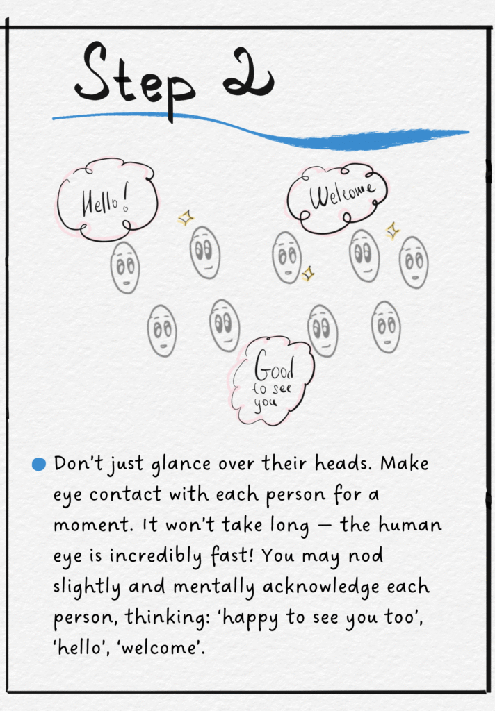 how to establish eye contact in a presentation step 2